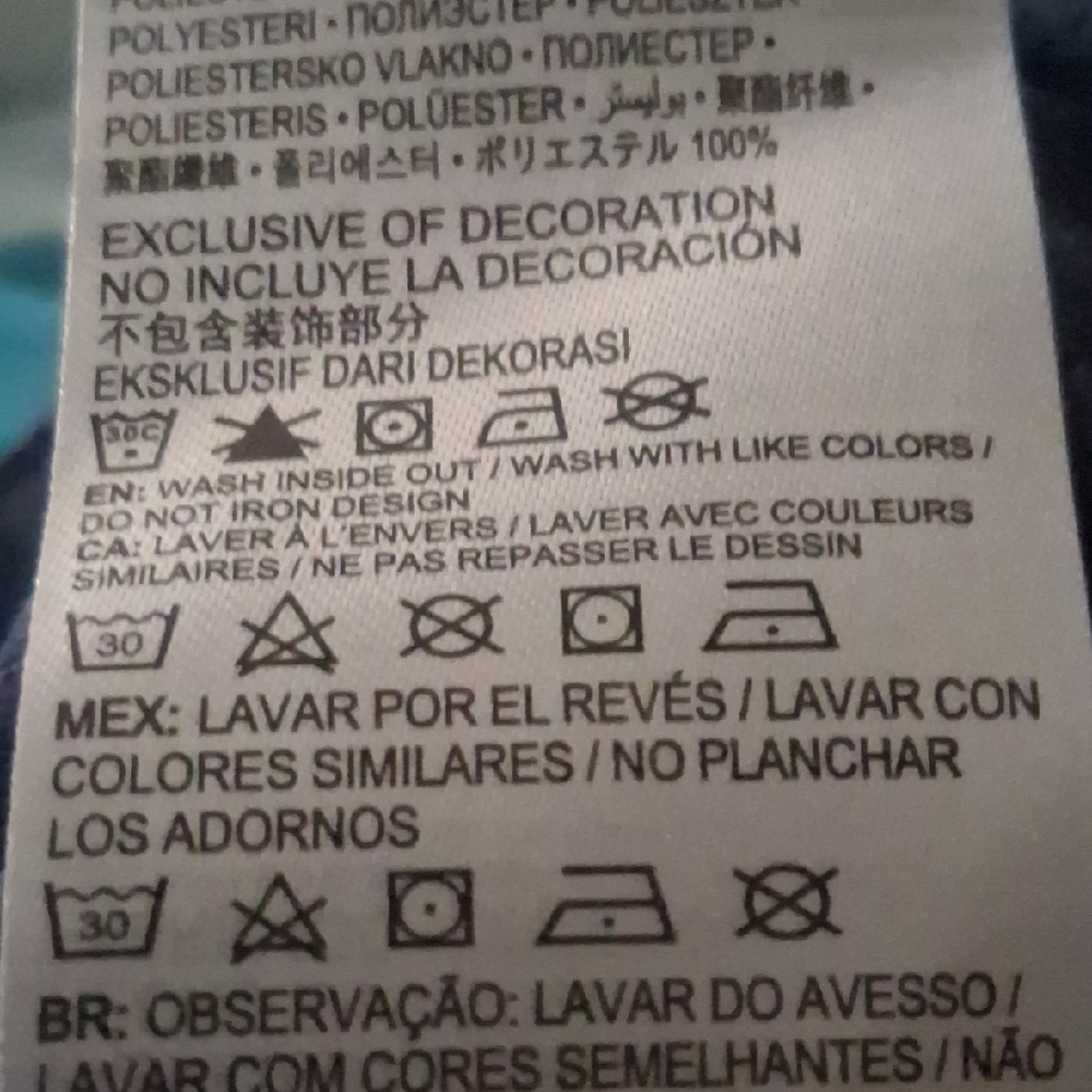 Converse XS Blue  Perforated Top Athletic Spellout tee top - Picture 13 of 13